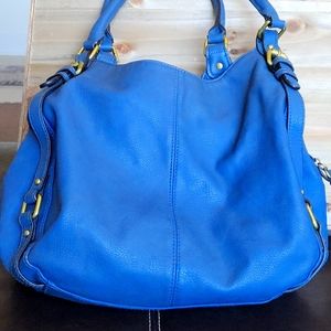 Blue shoulder purse